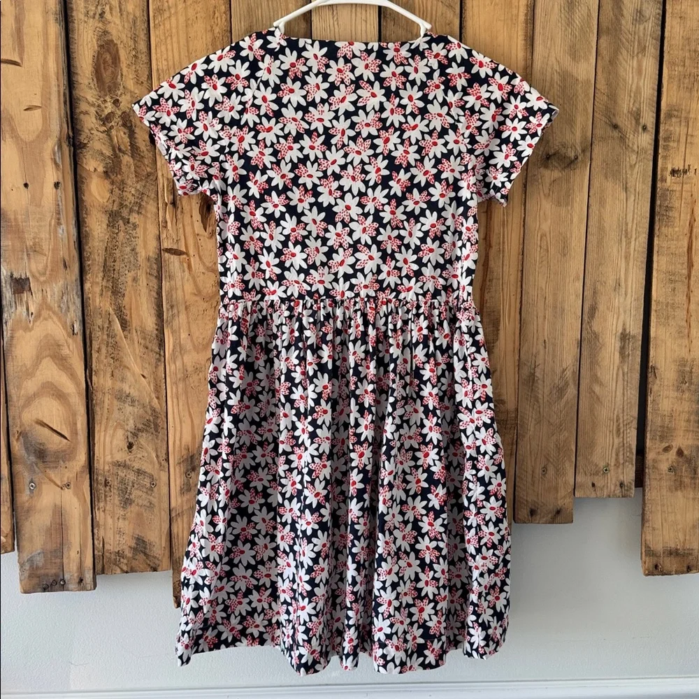 J. Crew Crewcuts‎ Girls Cotton Blend Daisy Floral Print Button Front Dress Sz 12